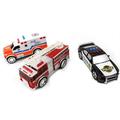 AZ Trading & Import PS2014 Kids Emergency Vehicle Playset with Fire Truck Police Car & Ambulance