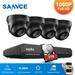 SANNCE 8CH DVR CCTV System 4PCS 2MP IP66 Waterproof Outdoor Security Dome Cameras CCTV Surveillance Kit With 2T HDD