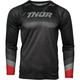 Thor Assist Mens Long Sleeve Mountain Bike Jersey Black/Heather Gray MD