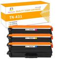 Toner H-Party 3-Pack Compatible Toner Cartridge for TN-431C TN-431M TN-431Y Use with HL-L8260CDW L8360CDW L8360CDWT MFC-L8610CDW L8900CD Printer Ink Cyan Magenta Yellow