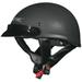 AFX FX-70 Solid Motorcycle Beanie Half Helmet Flat Black LG