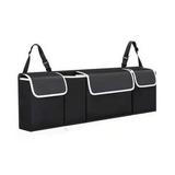 Large Car Organizer for Suv Trunk Foldable Boot Organiser Car Back Seat Hanging Pouch Storage Bags with Adjustable Straps