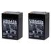 UB645 6V 4.5AH SLA BATTERY 6 VOLT 2 PACK