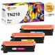 Toner Bank Compatible for Brother TN210 High Yield Toner Cartridge for Brother TN-210C TN-210M TN-210Y HL-3040CN 3070CW 3045CN 3075CW MFC-9010CN 9120CW 9320CW 9125CN 9325C Ink Cyan Magenta Yellow