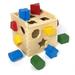 Melissa & Doug Shape Sorting Cube - Classic Wooden Toy With 12 Shapes
