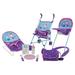 509 Crew: Mermaid 9 Piece Doll Playset W/ Stroller Highchair Bouncer Handbag Feeding Accessories Kids Age 3+