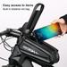 Bike Phone Front Frame Bag Waterproof Bicycle Phone Mount Bag Phone Case Holder Cycling Top Tube Frame Bag