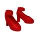 1:6 High Heel Shoes Pretend for Outfits Accs Dress up Red