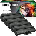 Cool Toner Compatible Toner for Dell 331-7335 Work with B1160 B1165nfw B1160w B1163w HF44N HF442 Laser Printer Replacement Toner Ink Black 5-Pack