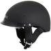 AFX FX-200 Solid Motorcycle Half Helmet Flat Black XXL