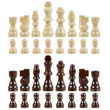Meterk 32pcs International Chess Pieces Wood Chess Game Replacement