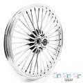 Chrome 21 x 2.15 Fat Spoke Front Wheel Rim for Harley Dyna Low Rider Wide Glide Softail
