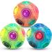 Magic Rainbow Puzzle FootBall- Fidget Ball Puzzle Game- Brain Teaser Toy for Boys & Girls Age 3 and Up- Birthday Party Christmas Easter Gift Stocking Stuffers Toy for Kids Teens Adults -3 pack