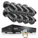 SANNCE HD 1080p 16-Channel DVR Outdoor Indoor Home Security System with 8 Bullet Cameras Remote Access