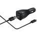 Dual Port Adaptive Fast Vehicle Car Charger for CAT S41 [1 Car Charger + 5 FT Micro USB Cable] Dual voltages for up to 60% Faster Charging! Black