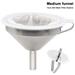 Stainless Steel Kitchen Funnel with Stainless Steel Strainer Filter and 13cm 200 Mesh Food Filter Strainer for Transferring Liquids