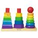 Melissa & Doug Geometric Stacker - Wooden Educational Toy