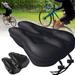 Elbourn 2PACK Gel Bike Seat Cover (11x7.5 inch)- Premium Bicycle Saddle Pad Extra Gel Cushion- Bike Saddle Cushion Bike Seat Cover with Water & Dust Resistant Cover Fits Narrow Seats