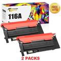 Toner Bank 2-Pack Compatible 116A Toner for HP 116A W2060A Color Laser 150A 150nw MFP178nw 178nwg MFP179fnw Laser Printer Ink Black