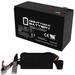 12V 9AH SLA Replacement Battery for Altronix Maximal 75 + 12V Charger
