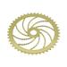 Gold Lowrider Twisted Steel Bike Chainring 1/2 X 1/8 44t. Steel bicycle chainring bike sprocket bicycle sprocket for 1 peice crank.