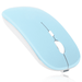 2.4GHz & Bluetooth Rechargeable Mouse for Xiaomi Mi 11 Lite Bluetooth Wireless Mouse for Laptop / PC / Mac / iPad pro / Computer / Tablet / Android Sky Blue