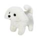 Electric simulation dog plush doll toy robot dog white bichon frise Realistic Electric Toy Pet Simulation Dog Plush Toy Moving Walking Animal Robot with Sound Educational Gift for Kids New