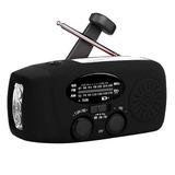 Hand Crank Radio with Flashlight for Emergency Portable Solar Radios Self Powered AM/FM NOAA Weather Radio Power Bank Cell Phone Charger USB Rechargeable