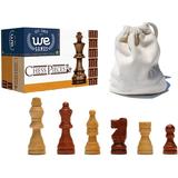 WE Games French Staunton Wood Chessmen with 2.5 inch King