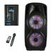 beFree Sound 2x s 12 Inch Woofer Portable Bluetooth Powered PA Tailgate Party Speaker