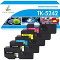 True Image Compatible Toner Cartridge for Kyocera TK-5242K TK-5242C TK-5242M TK-5242Y ECOSYS M5526cdn M5526cdw M5026cdn M5026cdwï¼ˆ2*Black Cyan Magenta Yellow 5-Packï¼‰