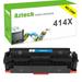 A AZTECH NO Chip 1-Pack Compatible Toner Cartridge for HP W2021X 414X for Color LaserJet M454 Color LaserJet Pro MFP M479 Printer with Tools (Cyan)