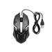 Tomshoo CM-818 Wired Optical Mouse Gaming Mouse 1200DPI USB Gaming Mouse Ergonomic Mouse with Colorful Breathing Light Black