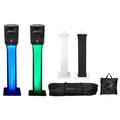 (2) Rockville RPG8 8 Powered Active 400 Watt 2-Way DJ Speakers+Totem Stands