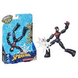 Marvel Spider-Man Bend and Flex Miles Morales Action Figure 6-Inch Flexible Figure Includes Web Accessory Ages 4 And