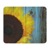 CafePress - Rustic Sunflower Teal Wood Mousepad - Non-slip Rubber Mousepad Gaming Mouse Pad