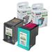 LD Remanufactured Ink Cartridge Replacements for HP 74 & HP 75 (1 Black 1 Color 2-Pack)