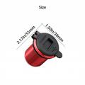 Dual Port USB Car Cigarette Lighter Charger Socket w/ Red LED Digital Voltmeter