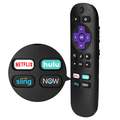 UrbanX Remote for Haier Smart TV with ROKU Built In and All Roku TV for Hisense TCL Sharp ONN Hitachi Element Westinghouse LG Sanyo JVC Magnavox Built-in Roku TV w/ 4 Keys (Netflix Sling Now Hulu)