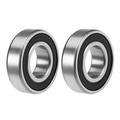 6004-2RS Deep Groove Ball Bearings Z2 20x42x12mm Double Sealed Chrome Steel 2 Pcs