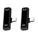 2pcs Type C to TypeC Dual Type-C USB-C Type C To 3.5mm Aux Jack Audio Adapter Earphone Charging Converter for Phone (Black)