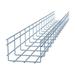 Wire Mesh Cable Tray Electro Zinc Plated Silver Steel 3.93 x 5.91 x 59.06 inch 2-Pack