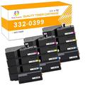 Toner H-Party Compatible Toner Cartridge Replacement for Dell 332-399 332-0400 332-0401 332-0402 for Use with Dell C1660W Printer Ink (3*Black 3*Cyan 3*Magenta 3*Yellow 12-Pack)