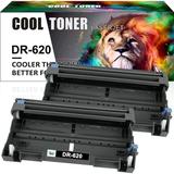 Cool Toner Compatible Drum Unit Replacement for Brother DR-620 DCP-L2520DW DCP-L2540DW HL-L2360DW HL-L2380DW MFC-L2700DW MFC-L2740DW(Black 2-Pack)