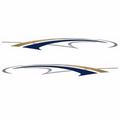 Rinker Boat Graphic Decals | Captiva Blue Gold Stickers (Set of 2)