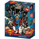 Superman DC Comics Superman Lifting A Building 3D Image Puzzle 300 Piece