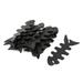 Unique Bargains 10 Pcs Black Rubber Fish Bone Earphone Headphone Cable Wire Winder Wrap Holder