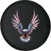 Black Tire Covers - Tire Accessories for Campers SUVs Trailers Trucks RVs and More | Patriotic American Bald Eagle Flag Black 29 Inch