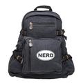 Nerd Army Sport Heavyweight Canvas Backpack Bag in Black Large