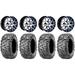 GTW Pursuit 12 Golf Cart Wheels Blue 23 BigHorn 2.0 Tires Yamaha